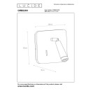 Lucide 77282/03/30 LED Wandlampe Oregon 1x3W | 3000K - mit Schalter