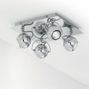 Ideal Lux 066820 Lunare Deckenleuchte 4x28W | GU10 - chrom