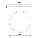Globo 41759-40 LED-Deckenleuchte Manni 1x40W | 1850lm | 2700-6500K - Fernbedienung, dimmbar, Nachtmodus, Memory-Funktion, schwarz, bronze, weiß, opal