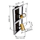 Globo 57032-2 LED Spot-Wandleuchte MARRIE  | 22W integrierte LED-Quelle | 1250lm | 3000K