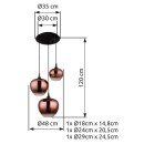 Globo 15548-3HG Pendelleuchte MAXY E27