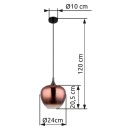 Globo 15548HG Pendelleuchte MAXY E27