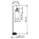 Globo 15548S Stehlampe MAXY E27