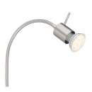 Globo 57310N Wandleuchte Milly 1x35W | GU10 - Schalter am Körper, flexibler Arm, Nickel