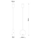 Globo 57311N LED Wandleuchte Milly 1x3W | 180lm | 3000K - Schalter am Körper, Nickel