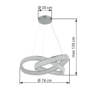 Globo 67162-110CCT LED Pendelleuchte MUCKY | 110W integrierte LED-Quelle | 9389lm | 2700-6500K