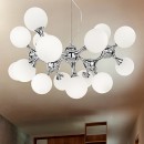 Ideal Lux 082059 Pendelleuchte 9x40W Bianco Nodi | E14 - weiß
