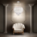 Ideal Lux 122588 Wandleuchte mit Richtungsleuchte 1x40W Argento Opera | E14 und 1x1W - grau