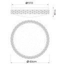 Globo 41749-40 LED-Deckenleuchte Ovi 1x40W | 3200lm | 3000-6500K - 2700-6500K, weiß, opal