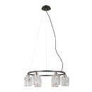 Italux PND-40814-6-BK-HBR Pendelleuchte Simona E14