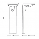 Philips 8719514476851 LED Wandleuchte mit Bewegungssensor Tyla 1x9W | 820lm | 2700K | IP44 - Anthrazit