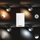 Philips Hue 50471/30/P6 LED Punktlampe Buckram 1x5,5W | GU10 | 2200-6500K - Bluetooth-Fernbedienung
