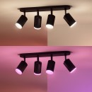 Philips Hue 50634/30/P7 Decken- und Spotleuchte Fugato 4x5,7W | GU10 | 2000-6500K | RGB - Bluetooth, White and Color Ambiance