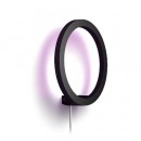 Philips Hue 87195143433382 LED Wandleuchte Sana 1x20W | 1200-1400lm | 2000-6500K - White and color Ambiance, dimmbar, Bluetooth, schwarz
