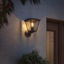 Philips Hue 8719514388512 LED-Außenwandleuchte Inara 1x7W | E27 | 550lm | 2100K | IP44 - schwarz, weiß