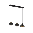 Trio R30813032 Pendelleuchte Punch 3x40W | E27 - höhenverstellbar, schwarz
