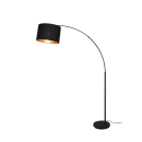 Trio R40081080 Stehleuchte Bolivia 1X10W | E27 - Fußschalter, schwarz, gold