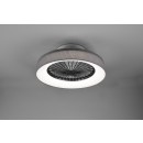 Trio R62662111 LED-Deckenleuchte mit Ventilator Farsund 1x30w | 22200lm | 3000 - 6500K - separate Switches, Fernbedienung, dimmbar, 3 Geschwindigkeiten, Timer, Nachtmodus, Grau
