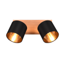 Trio R81332030 Deckenleuchte Tommy 2x28w | E14 - schwarz, Holz
