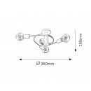 Rabalux 2095 Carly Deckenleuchte schwarz LED E27 3x15W