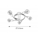 Rabalux 2096 Carly Deckenleuchte schwarz LED E27 5x15W