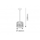 Rabalux 2161 Alessandra Hängelampe weiß E27 1x60W