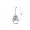 Rabalux 2277 Manorca Hängeleuchte E27 1x40W schwarz / gold