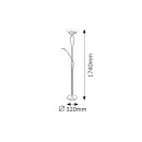 Rabalux 4554 Gamma-Stehlampe E27 2x15W + G9 1x40W schwarz