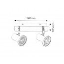 Rabalux 5498 Steve Badleuchte Spot LED GU10 2x4 5W IP44 Chrom 4000K