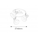 Rabalux 5946 Holly Spot-E14 3x40W weiß / Buche