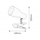 Rabalux 6026 Ebony Clip-Lampe E27 1 x MAX 20W