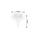 Rabalux 7975 LED Solarleuchte Erdspießstrahler 0,24W | 3000K | IP44- schwarz