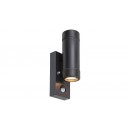 Rabalux 8835 Medina Außenwandleuchte mit Sensor schwarz GU10 2xmax 10W IP44