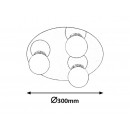 Rabalux 98002113 LED Deckenleuchte Badleuchte Becca 3x28W | G9 | IP44