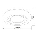 Globo 483111-24 LED Deckenleuchte Rada 1x24W | 1800lm | 3000-6000K - funkelnder Effekt, dimmbar, weiß, opal