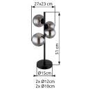 Globo 56133-4T LED-Tischleuchte 4x3W | 320lm | G9 | 3000K - schwarz, rauchig