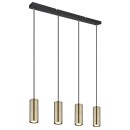 Globo 57911-4HM Pendelleuchte Robby 4x35W | GU10 - schwarz, Messing
