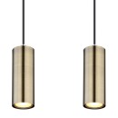Globo 57911-4HM Pendelleuchte Robby 4x35W | GU10 - schwarz, Messing