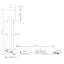 Globo 57911KW Tischleuchte mit Clip Robby 1x25W | GU10 - Kabelschalter, flexibler Arm, weiß