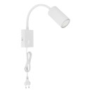 Globo 57911WW Wandleuchte Robby 1x25W | GU10 - Schalter am Körper, flexibler Arm, weiß
