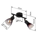 Globo 54312-2 Spot-Deckenleuchte SATELLA E14