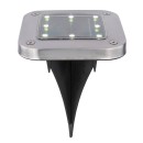 Globo 33414Q-2 LED-Außensolarleuchte 8x0,1W | 6000K | IP44 - 2er-Set, schwarz