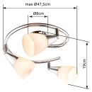 Globo 54919-3 Decken- und Spotleuchte Tadeus 3x40W | E14