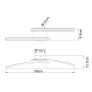 Globo 67129-12 LED Bad-Deckenleuchte Tansy I 1x12W | 1000lm | 3000-4000-6000K | IP44 - einstellbar, Memoryfunktion, Stufendimmung, schwarz