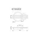 Globo TISHA 67353D2 LED Deckenleuchte | 18W LED | 850lm | 3000K