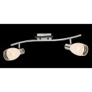 Globo 541010-2 Decken- oder Wand- und Spotleuchte 2x40W | E14 - opal, satiniertes Glas