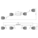 Globo 541010-4 Decken- oder Wand- und Spotleuchte 4x40W | E14 - opal, satiniertes Glas