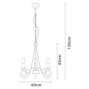Globo 69003-3 Pendelleuchte Truncatus 3x40W | E14 - Messing