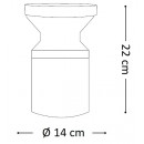 Ideal Lux 158891 Außenleuchte Torre Small anthrazit 1X15W | E27 | IP44 - schwarz