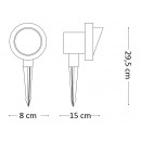 Ideal Lux 046211 Außenreflektorlampe Terra Small Nero 1x35W | GU10 | IP65 - schwarz